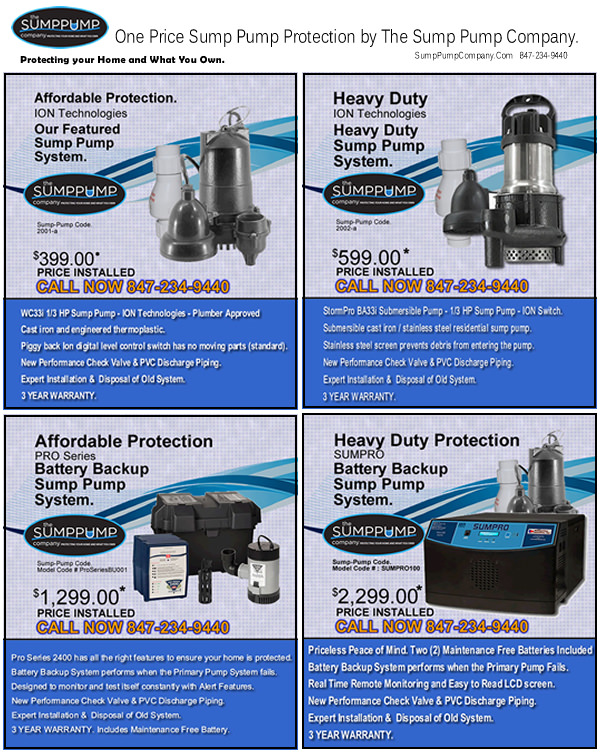 The Sump Pump Company - Price Guide